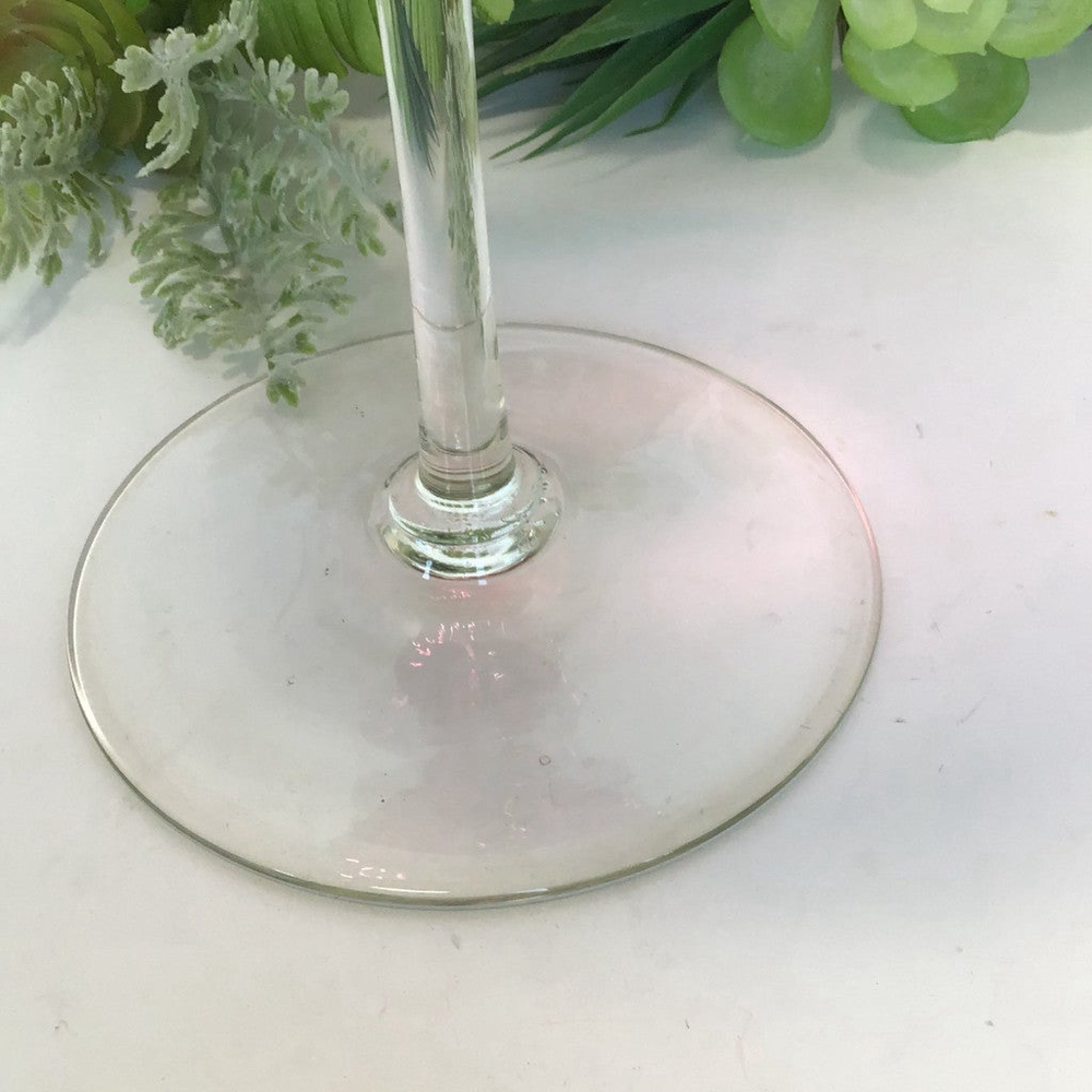 12” Cranberry Ribbed Glass Stemware - Picture 5 of 5